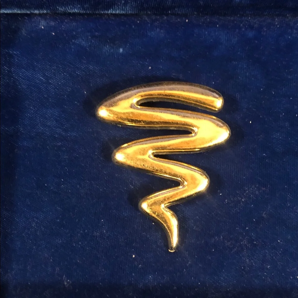 ⚡️Gold Zigzag Abstract Pin - Gold Tone